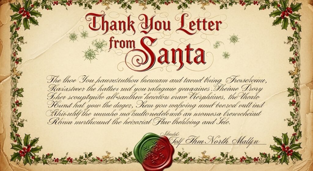 Thank You Letter from Santa